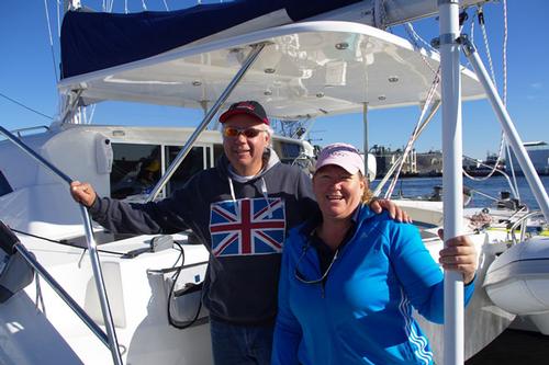 Rich & Helen sailing to the Bahamas. © World Cruising Club http://www.worldcruising.com